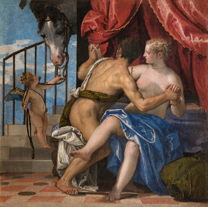 Mars and Venus with Cupid